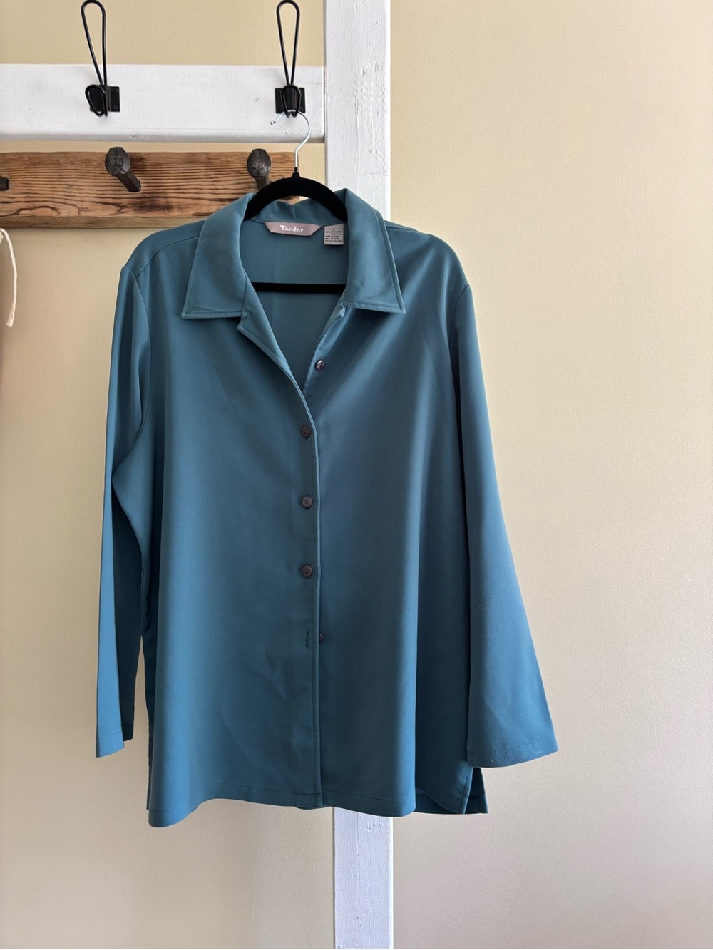 45.) TanJay Teal Shacket / Button Up